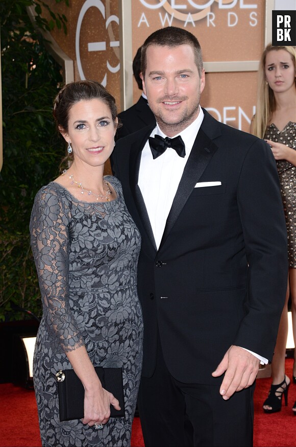 Golden Globes 2014 : Chris O'Donnell et son épouse sur le tapis-rouge le 12 janvier 2014 à Los Angeles