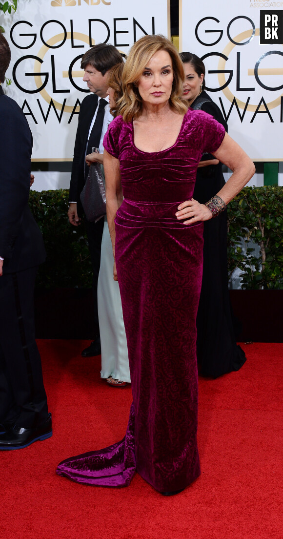 Golden Globes 2014 : Jessica Lange sur le tapis-rouge le 12 janvier 2014 à Los Angeles