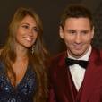Lionel Messi et Antonella Roccuzzo à la cérémonie du Ballon d'or 2013, le 13 janvier 2014 à Zurich