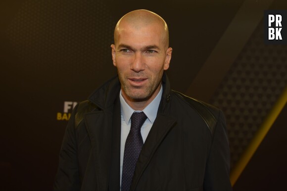Zinédine Zidane à la cérémonie du Ballon d'or 2013, le 13 janvier 2014 à Zurich