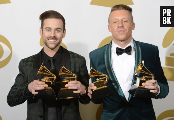 Grammy Awards 2014 : Mackelmore & Ryan Lewis gagnants lors de la cérémonie qui s'est déroulée le 26 janvier 2014 à Los Angeles