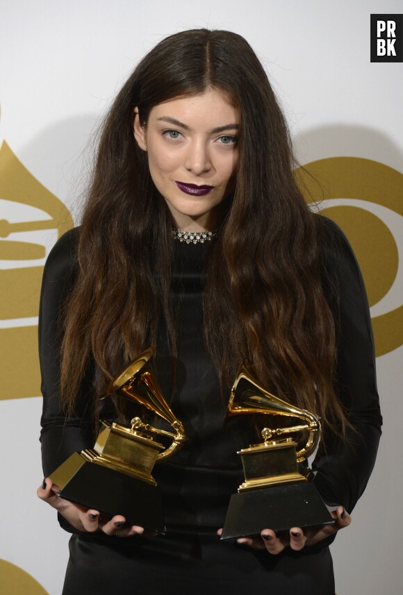 Grammy Awards 2014 : Lorde gagnante lors de la cérémonie qui s'est déroulée le 26 janvier 2014 à Los Angeles
