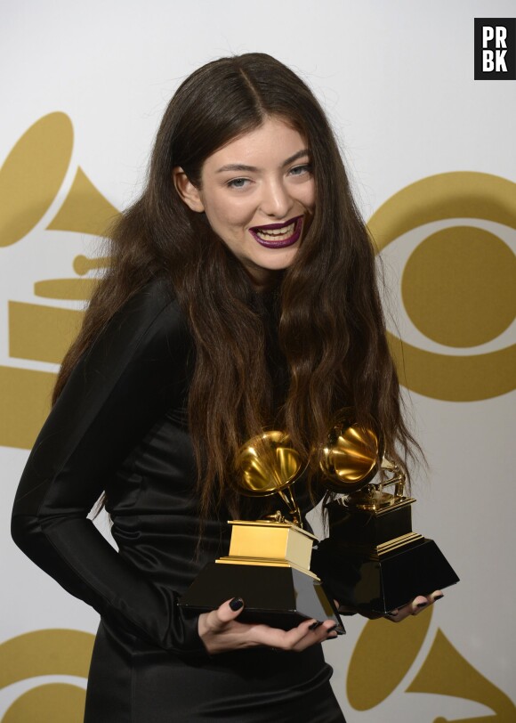 Grammy Awards 2014 : Lorde et ses prix lors de la cérémonie qui s'est déroulée le 26 janvier 2014 à Los Angeles