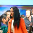 Rihanna : look sage et chic pour une émission tv, le 29 janvier 2014 à New-York