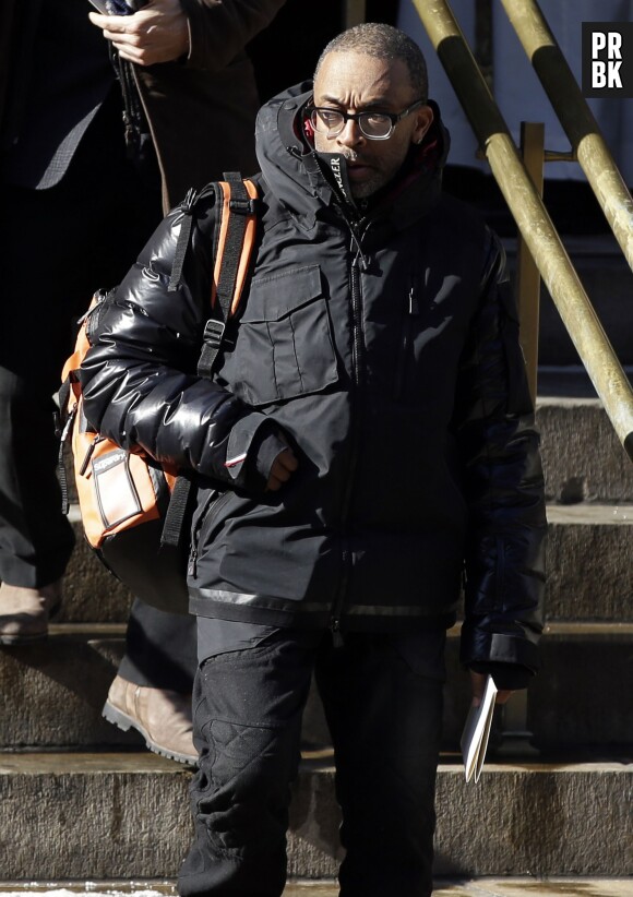 Spike Lee à l'enterrement de Philip Seymour Hoffman, le 7 février 2014 à New-York