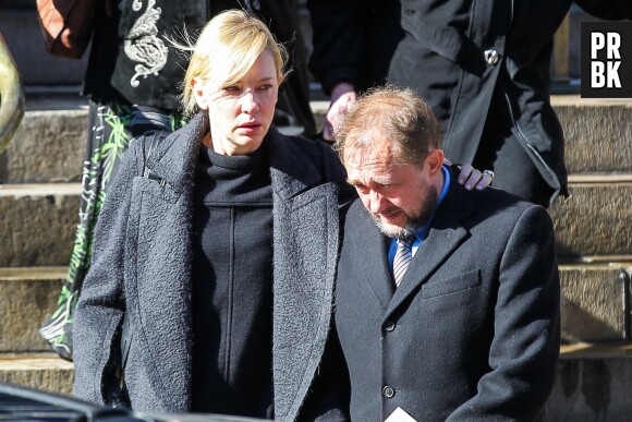 Cate Blanchett à l'enterrement de Philip Seymour Hoffman, le 7 février 2014 à New-York