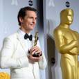 Matthew McConaughey gagnant aux Oscars 2014 le 2 mars à Los Angeles