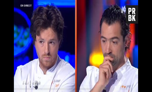Top Chef 2014 : Pierre Augé vainqueur du choc des champions face à Jean Imbert, très déçu, le 28 avril 2014 sur M6