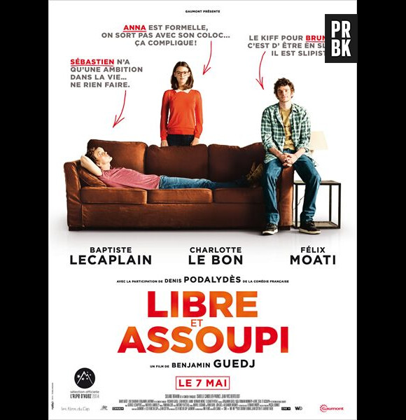 Baptiste Lecaplain et Charlotte Lecaplain à l'affiche de Libre et Assoupi, en salles depuis le 7 mai 2014