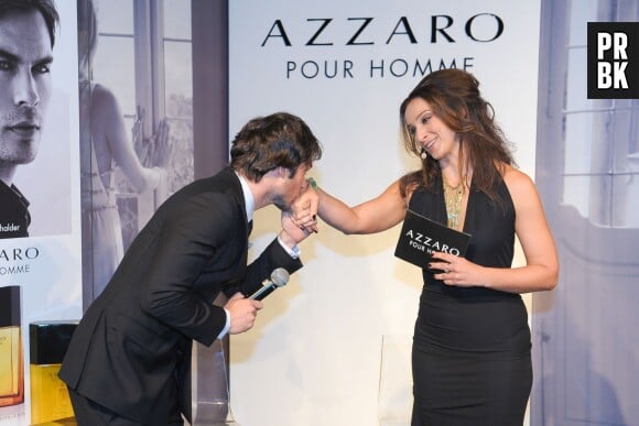Ian Somerhalder : charmeur pour la promo de son parfum Azzaro, le 14 mai 2014 au Brésil