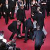 America Ferrera s'est fait attaquer par un homme sur le tapis rouge du Festival de Cannes, le 16 mai 2014