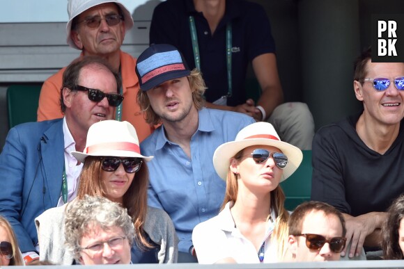 Owen Wilson, l'acteur américain au tournoi de Roland Garros, le samedi 31 mai 2014