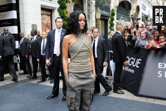 Rihanna à Paris sur les Champs Elysées le 4 juin 2014