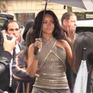 Rihanna à Paris : bain de foule malgré la pluie sur les Champs Elysées