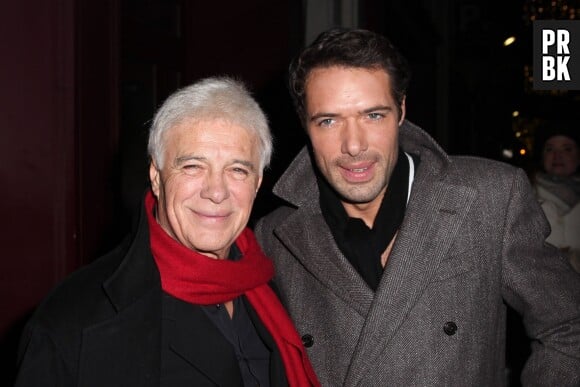 Nicolas Bedos et Guy Bedos complices, le 23 décembre 2013 à Paris