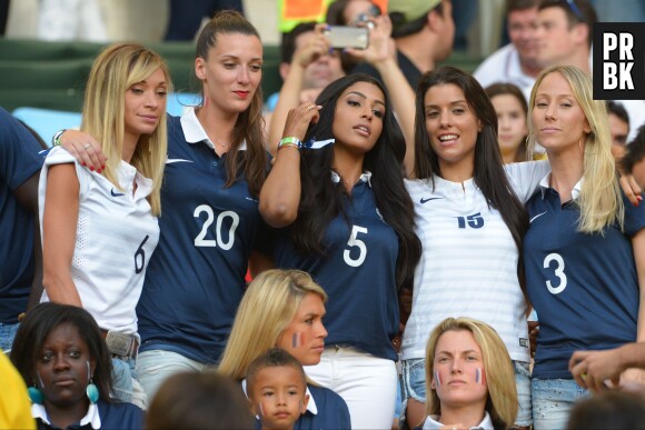Les femmes des Bleus lors du match de l'équipe de France contre l'Equateur au Mondial 2014, le 25 juin 2014