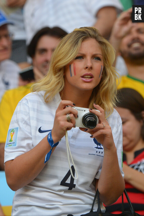La petite-amie de Varane lors du match de l'équipe de France contre l'Equateur au Mondial 2014, le 25 juin 2014