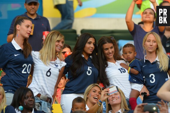 Les Wags des Bleus lors du match de l'équipe de France contre l'Equateur au Mondial 2014, le 25 juin 2014