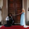 Kerry Ford et Darren Prew durant leur mariage "Game of Thrones", le 1er juillet 2014