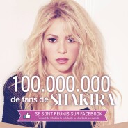 Shakira : 100 millions de fans sur Facebook, nouveau record du monde