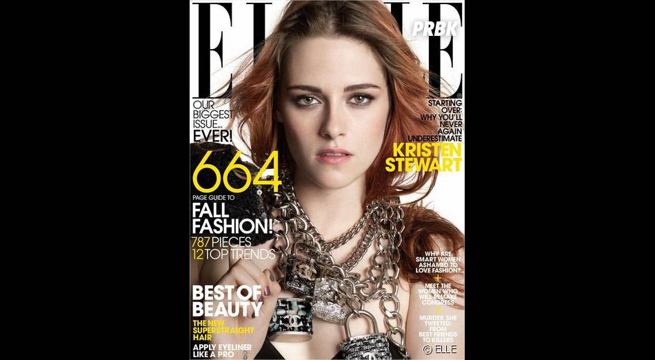 Kristen Stewart en Une du numéro de septembre 2014 du magazine Elle USA
