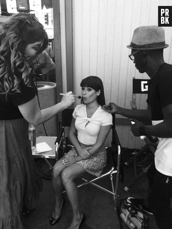Lea Michele de retour sur le tournage de la saison 6 de Glee