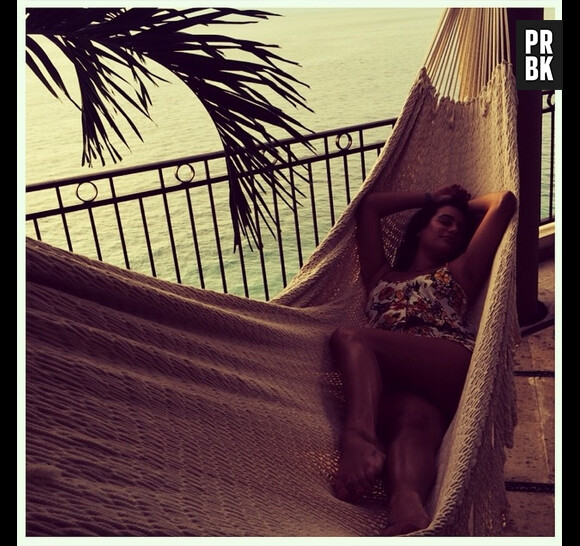 Lea Michele : sieste dans un hamac au Mexique en septembre 2014