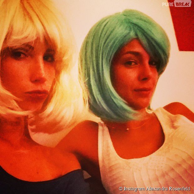 Marine Lorphelin et Alexandra Rosenfeld ont sorti leurs plus belles perruques sur Instagram, le 7 septembre 2014