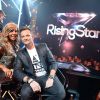 Rising Star : Cathy Guetta et David Hallyday pour l'avant première de l'émission, le 15 septembre 2014