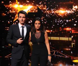 Rising Star : Guillaume Pley et Faustine Bollaert pour l'avant première de l'émission, le 15 septembre 2014