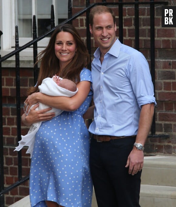 Kate Middleton et le Prince Williams après la naissance du Prince George en juillet 2013