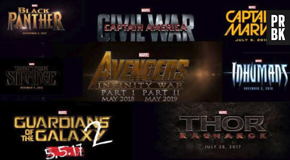 Captain America 3, Les Gardiens de la Galaxie 2, Thor 3, Black Panther... Marvel dévoile ses nouveaux films à venir