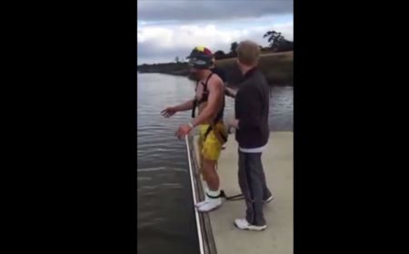 Il Croit Sauter A L Elastique Et Se Retrouve A L Eau La Blague Geniale D Un Evg Purebreak