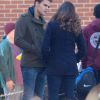 Paul Wesley et Nina Dobrev sur le tournage de la saison 6 de The Vampire Diaries le 20 novembre 2014 à Atlanta