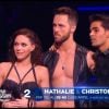 Danse avec les Stars 5 : Nathalie Péchalat, Christian Milette et Christophe Licata lors de la demi-finale le 22 novembre 2014