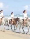  Miss France 2015 : les 33 pr&eacute;tendantes s'essaient au cheval &agrave; Punta Cana 