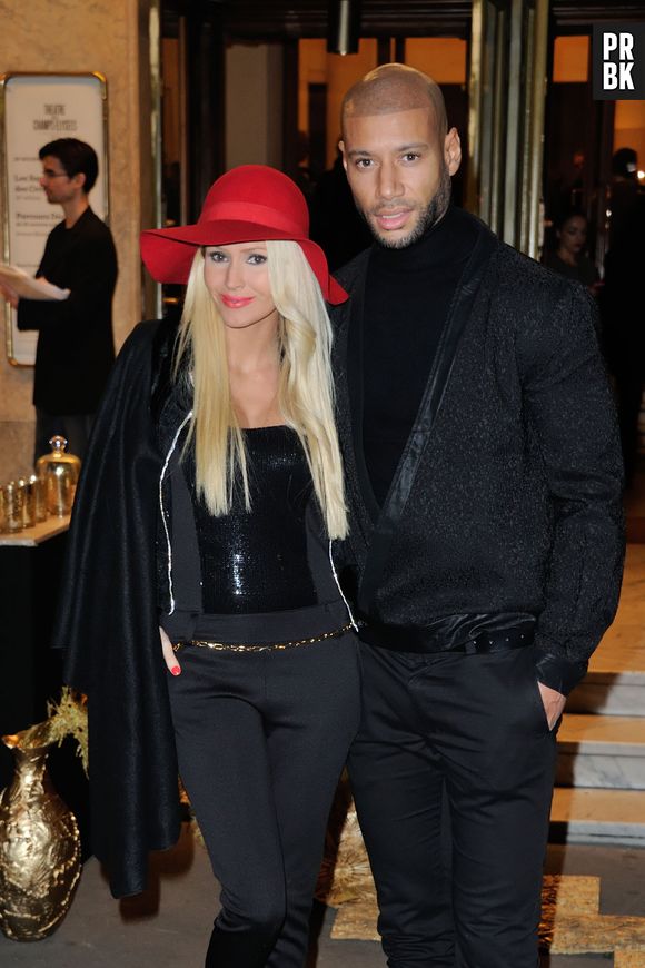 Tatiana Laurens et Xavier Delarue à la soirée d'illuminations de l'avenue Montaigne, le 27 novembre 2014 à Paris