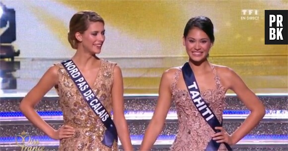 Camille Cerf : Miss France 2015 et sa première dauphine, Miss Tahiti
