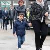 Cristiano Ronaldo : sa mère Dolores et son fils Cristiano Ronaldo Juniors'envolent pour Zurich et la cérémonie du Ballon d'or, le 13 janvier 2014