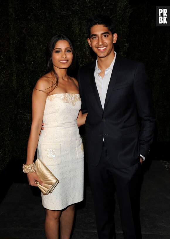 Freida Pinto et Dev Patel en couple pour un dîner pré-Oscars, le 25 février 2012 à Los Angeles