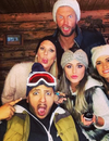 Anaïs Camizuli, Amélie Neten, Kamel, Benjamin et Capucine Anav sur le tournage des Anges fêtent Noël, le 11 décembre 2014