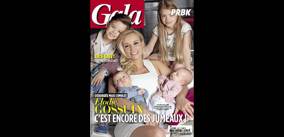  Elodie Gossuin et ses quatre enfants en couverture de Gala 