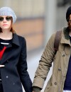  Emma Stone et Andrew Garfield : "fuck" &agrave; un paparazzi dans les rues de New York, le 25 novembre 2014 