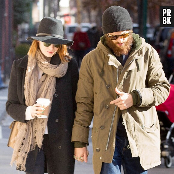 Emma Stone et Andrew Garfield : couple discret à New York, le 29 décembre 2014