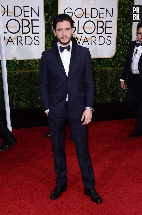 Kit Harington sur le tapis rouge des Golden Globes, le 11 janvier 2015 à Los Angeles