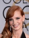 Jessica Chastain sur le tapis rouge des Golden Globes, le 11 janvier 2015 à Los Angeles
