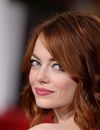 Emma Stone sur le tapis rouge des Golden Globes, le 11 janvier 2015 à Los Angeles