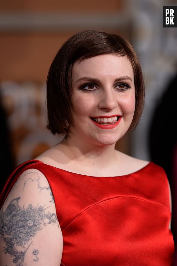 Lena Dunham sur le tapis rouge des Golden Globes 2015, le 11 janvier à Los Angeles