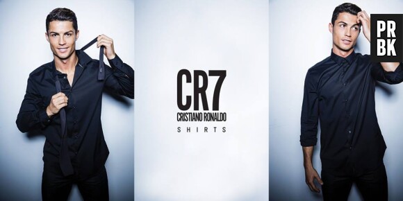 Cristiano Ronaldo prend la pose pour sa marque de chemises CR7 Shirts