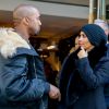 Kim Kardashian : une nouvelle couleur de cheveux blond platine dissimulée sous un bonnet, à Paris le 5 mars 2015